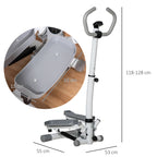 Stepper Heimtrainer f¨¹r Zuhause mit LCD-Bildschirm einstellbare Geschwindigkeit Metall ABS 55 x 53 x 118-128 cm