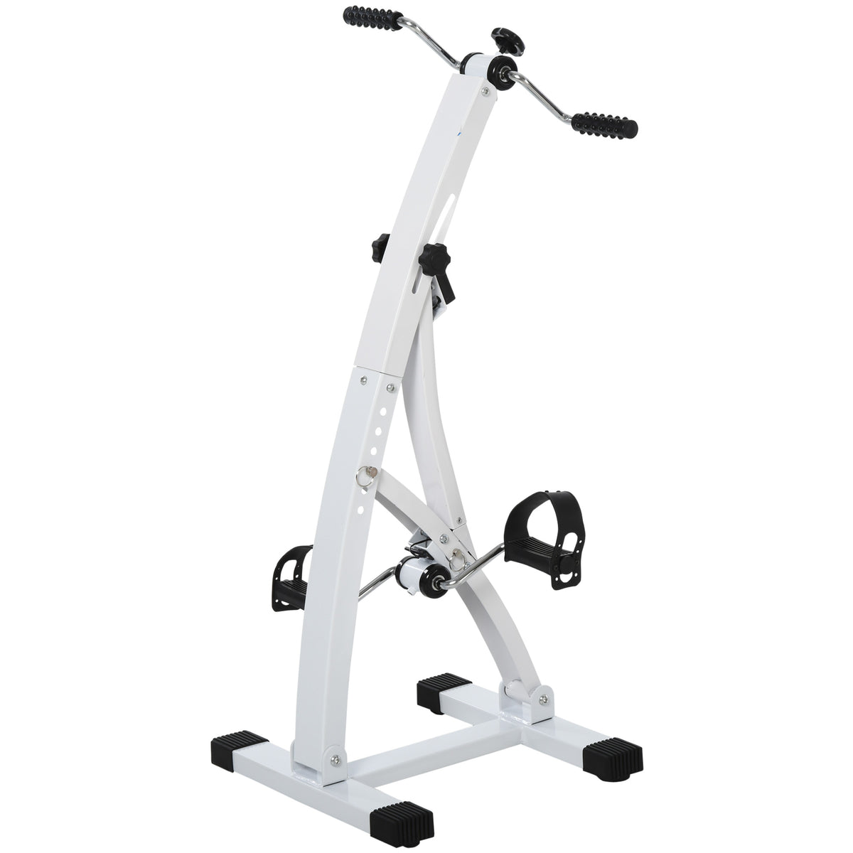 Exercise Bike Cycle Trainer Arm and Leg Pedal Exerciser with LCD Display Indoor Home Cardio Workout Resistance Adjustable