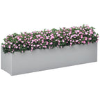 Pflanzk¨¹bel, lackierter Stahl, wetterbest?ndig, 91 cm x 22 cm x 22 cm, Grau