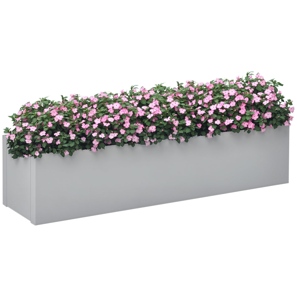 Pflanzk¨¹bel, lackierter Stahl, wetterbest?ndig, 91 cm x 22 cm x 22 cm, Grau