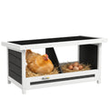 Legenest f¨¹r H¨¹hner H¨¹hnernest, wetterbest?ndig, Asphaltdach, 66 x 37 x 34 cm, Natur + Schwarz