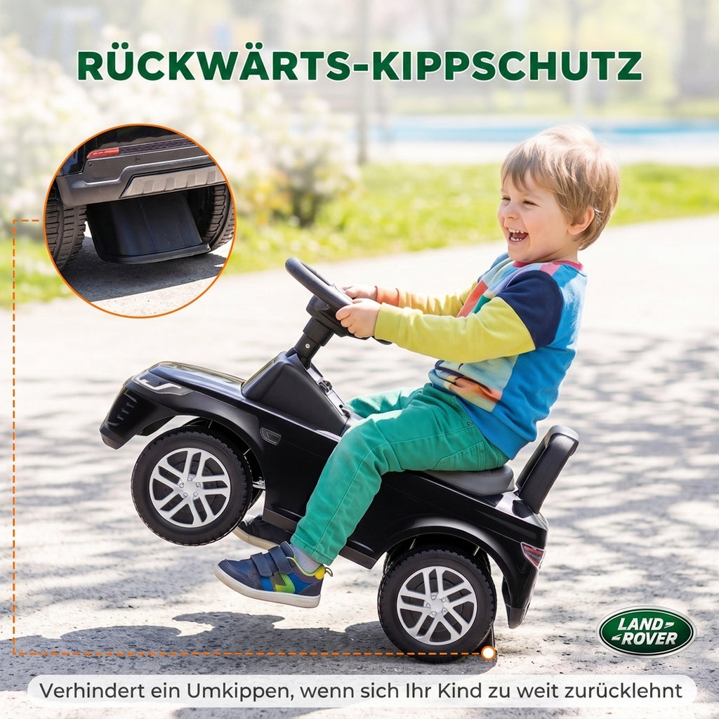Land Rover Licensed Toddler Ride on Car with Horn, Engine Sounds, Under-Seat Storage, for 18-36 Months, Black