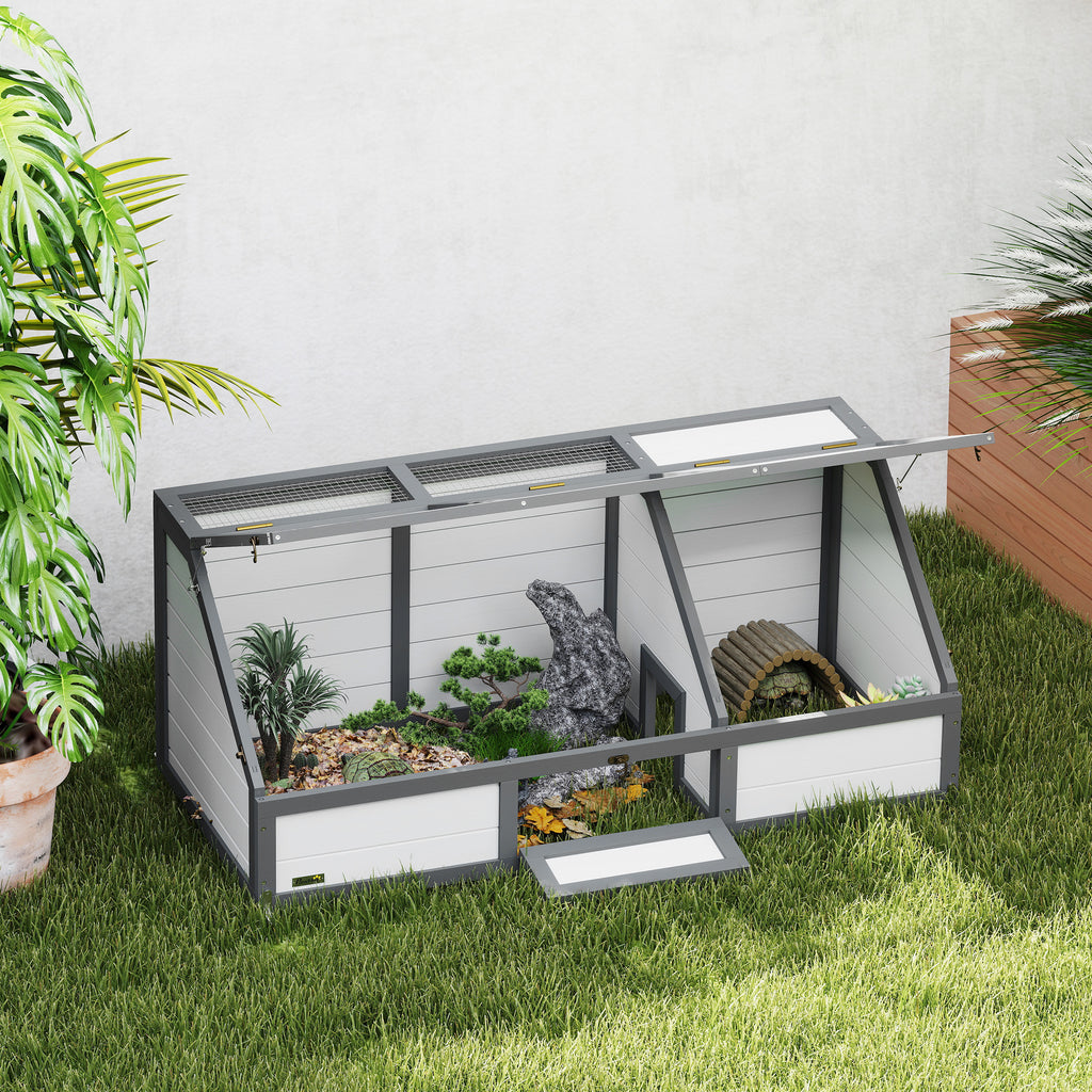 Schildkr?tenbox, Outdoor Schildkr?tengehege, bodenloses Design, leicht zu ?ffnen, Schildkr?tenhaus, Wei?