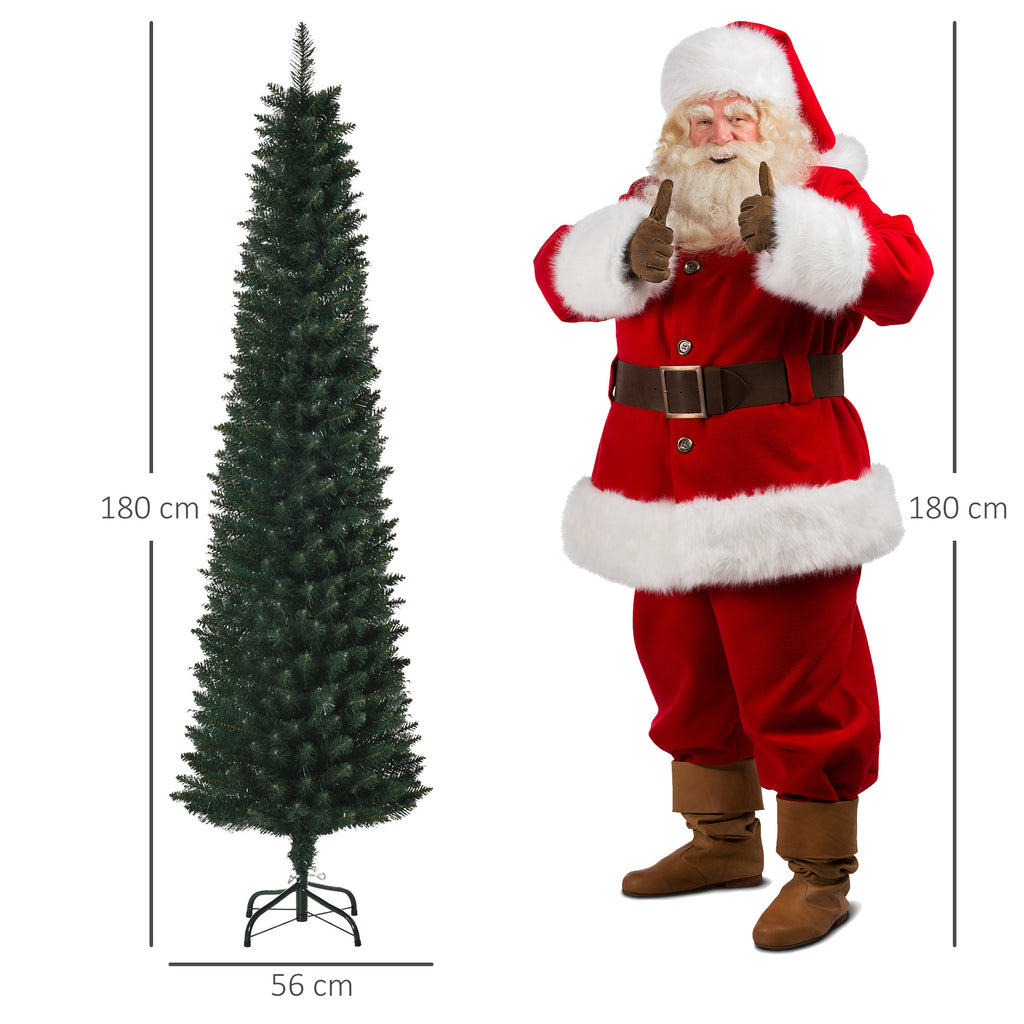 Weihnachtsbaum 180 cm, hoch realistisch, 380 Zweige, feuerfest, stabile Basis, Grün