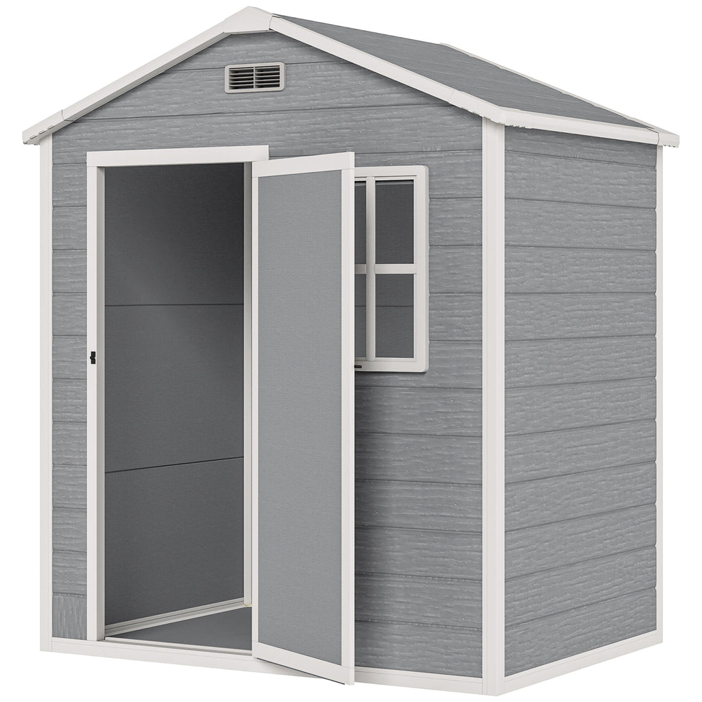 Gerätehaus 1,9m² 182 x 121 x 200cm Geräteschuppen mit Satteldach Boden Abschließbarer Tür