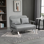 Schlafsofa, Doppelsofa, G?stebett, inklusive 2 Kissen, Grau