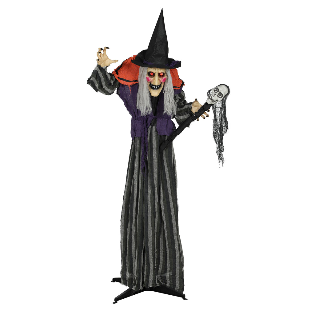 160cm Lifelike Moving Witch Decoration - Multi