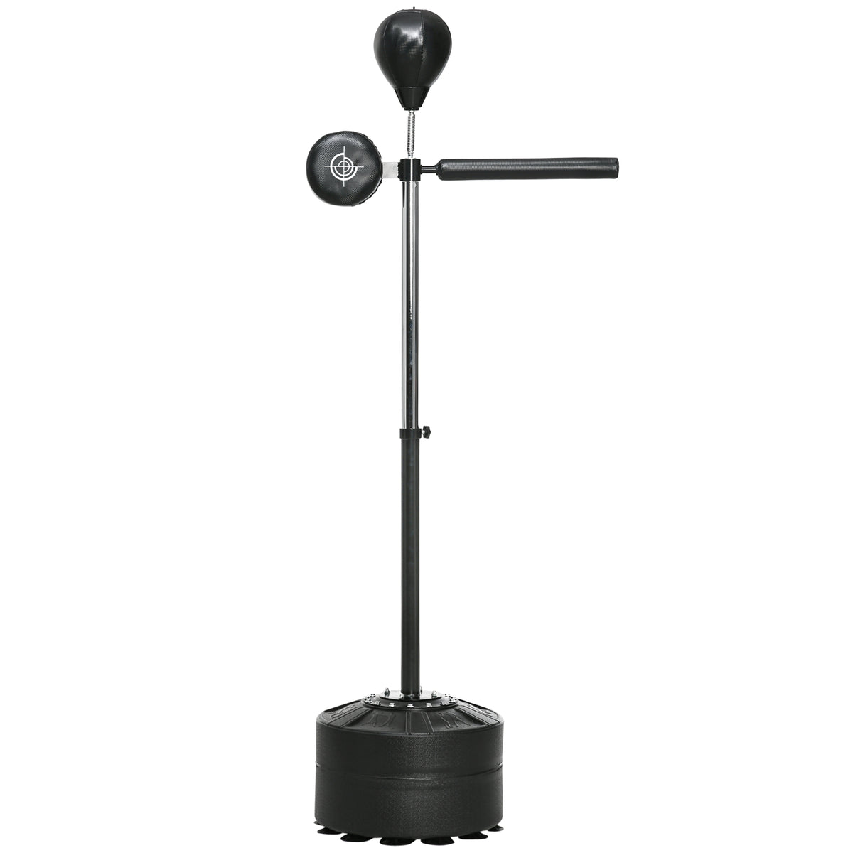 Adjustable Speed Bag, Boxing Bag, with Stand, Reflex Bar, Punching Pad, Black