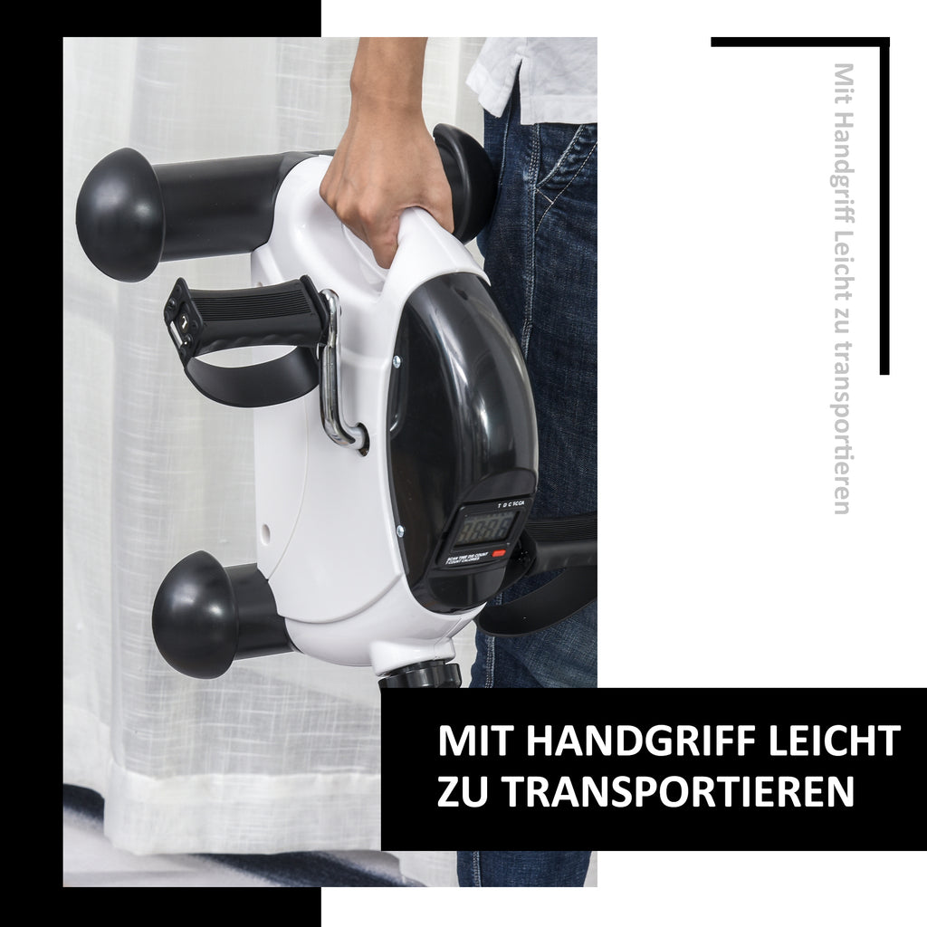 Portable Mini Exercise Bike Fitness Training Adjustable Knob for Leg & Arm W/LCD Display