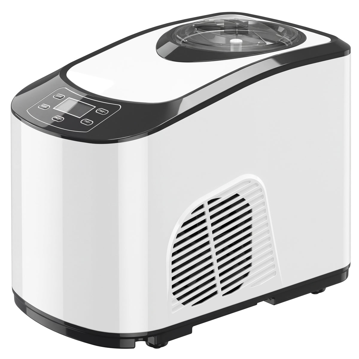 Eismaschine ohne Vorfrieren mit eingebautem Kompressor, 1,5L, Weiß