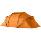 Tunnelzelt für 4 Personen, Campingzelt mit Tür, Bodenplane, 2000mm wasserdicht Orange