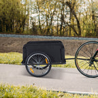 Fahrradanhänger Klappbar Lastenanhänger mit Kupplung,Transportwagen bis 40 kg belastbar, Transportanhänger Anhänger für Fahrrad Handwagen 140 x 88 x 60 cm