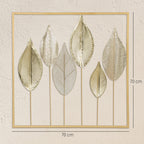 Metallrahmen mit Blattdesign, Wandschmuck, moderner Stil, Goldfarben