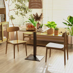 Esstisch Quadratischer Küchentisch für 2 Personen Esszimmertisch mit Holzoptik Stahlbasis 70 x 70 x 75 cm Dunkelbraun