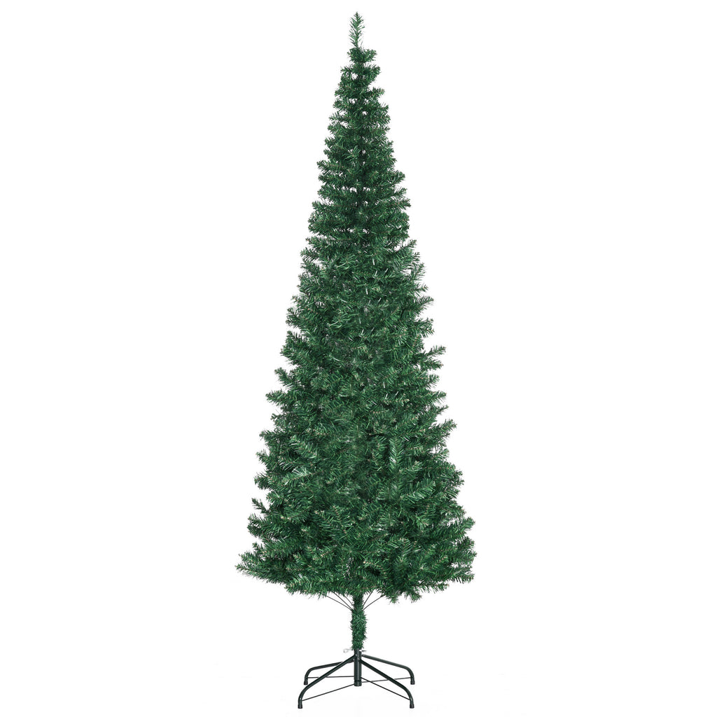 Weihnachtsbaum Kunsttanne künstlicher Christbaum, inkl. Standfuß, LED´s, 2,1 m, 1 Weihnachtsstern, Grün