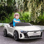Kinder-Elektroauto mit Sicherheitsgurt, Fernbedienung, Scheinwerfern, Musikfunktion, wei?, 103 x 58 x 41cm