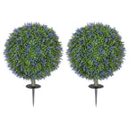 2-teiliges Kunstbaum-Set, K¨¹nstliche Lavendelb?ume, Erdspie?e, UV-best?ndig