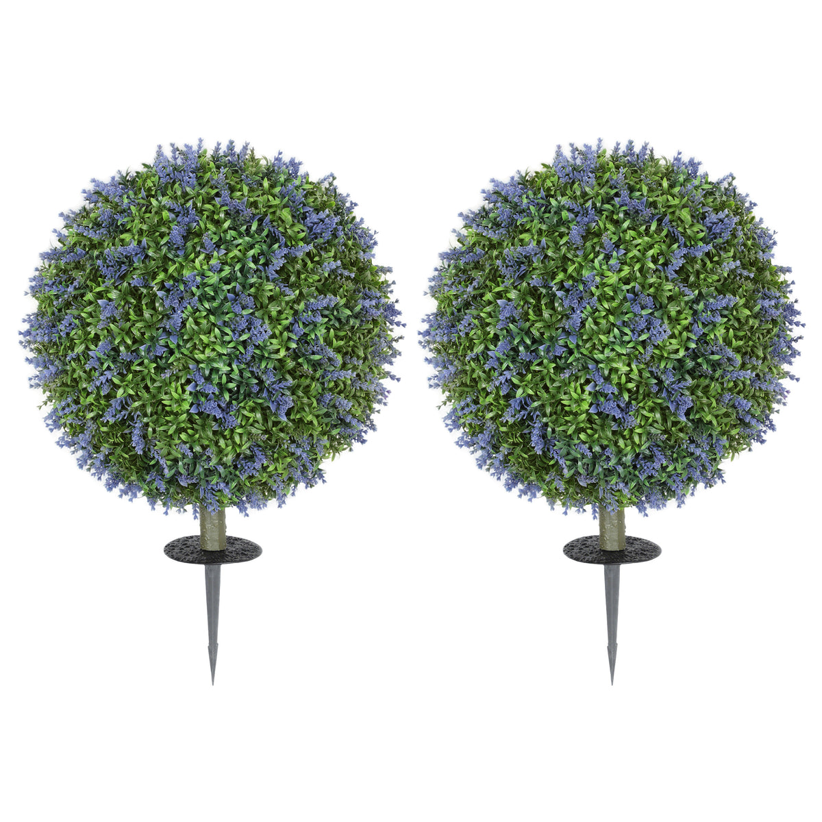 2-teiliges Kunstbaum-Set, K¨¹nstliche Lavendelb?ume, Erdspie?e, UV-best?ndig