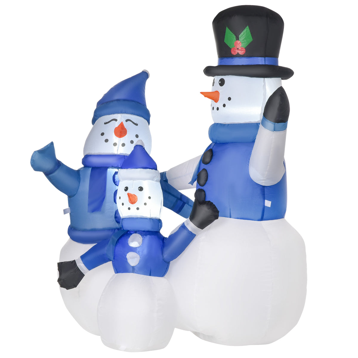 Schneemänner Schneemann Weihnachtsdekoration, LED-Lichter, 1,8 m, inkl. Gebläse, selbstaufblasend