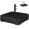 Garden Parasol Base 80 kg Sand Filled Heavy Duty Stand for Cantilever Umbrellas and 48 mm Poles Black