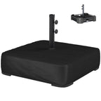 Garden Parasol Base 80 kg Sand Filled Heavy Duty Stand for Cantilever Umbrellas and 48 mm Poles Black