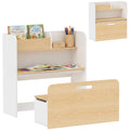 Kinderschreibtisch mit Stuhl 5-in-1 Kindersitzgruppe für 3-8 Weiß