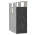 Abdeckung f¨¹r Brennholzregal, 2er-Set, wetterfest & staubdicht, 148 x 62 cm, Schwarz