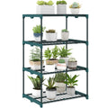 4-Etagen Pflanzenst?nder, 105 cm hoch Blumenst?nder f¨¹r Innen Au?en, Pflanzenregal aus Stahl Dunkelgr¨¹n