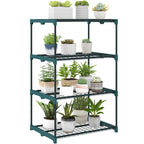 4-Etagen Pflanzenst?nder, 105 cm hoch Blumenst?nder f¨¹r Innen Au?en, Pflanzenregal aus Stahl Dunkelgr¨¹n