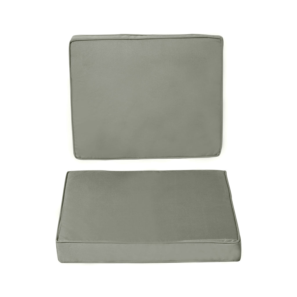 2 Piece Cushion Seat Cushion Back Pad for Rattan Furniture Indoor and Outdoor