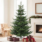 Weihnachtsbaum, Kunsttanne, realistisches Aussehen, schneller Aufbau, Kunststoff, Grün, 140 x 140 x 210cm