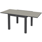 Gartentisch Outdoor-Tisch, wetterbeständig, 162 x 80 x 75 cm, Grau