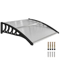 Front Door Canopy, Outdoor Awning, Rain Shelter for Window, Porch and Front/Back Door, 103 x 96.5 cm, Clear