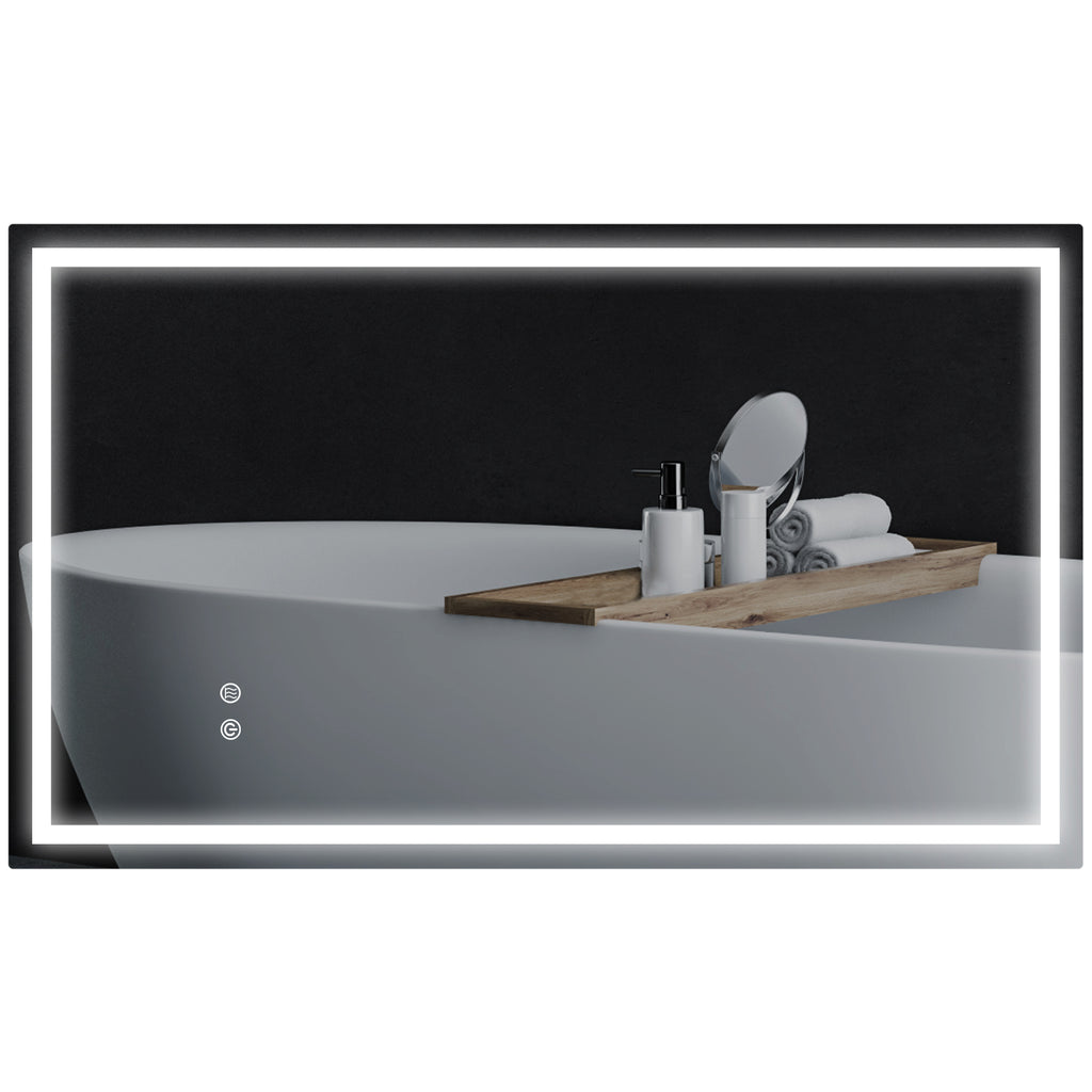 LED-Badezimmerspiegel, einstellbare Helligkeit, Antibeschlag-Funktion, wasserfest
