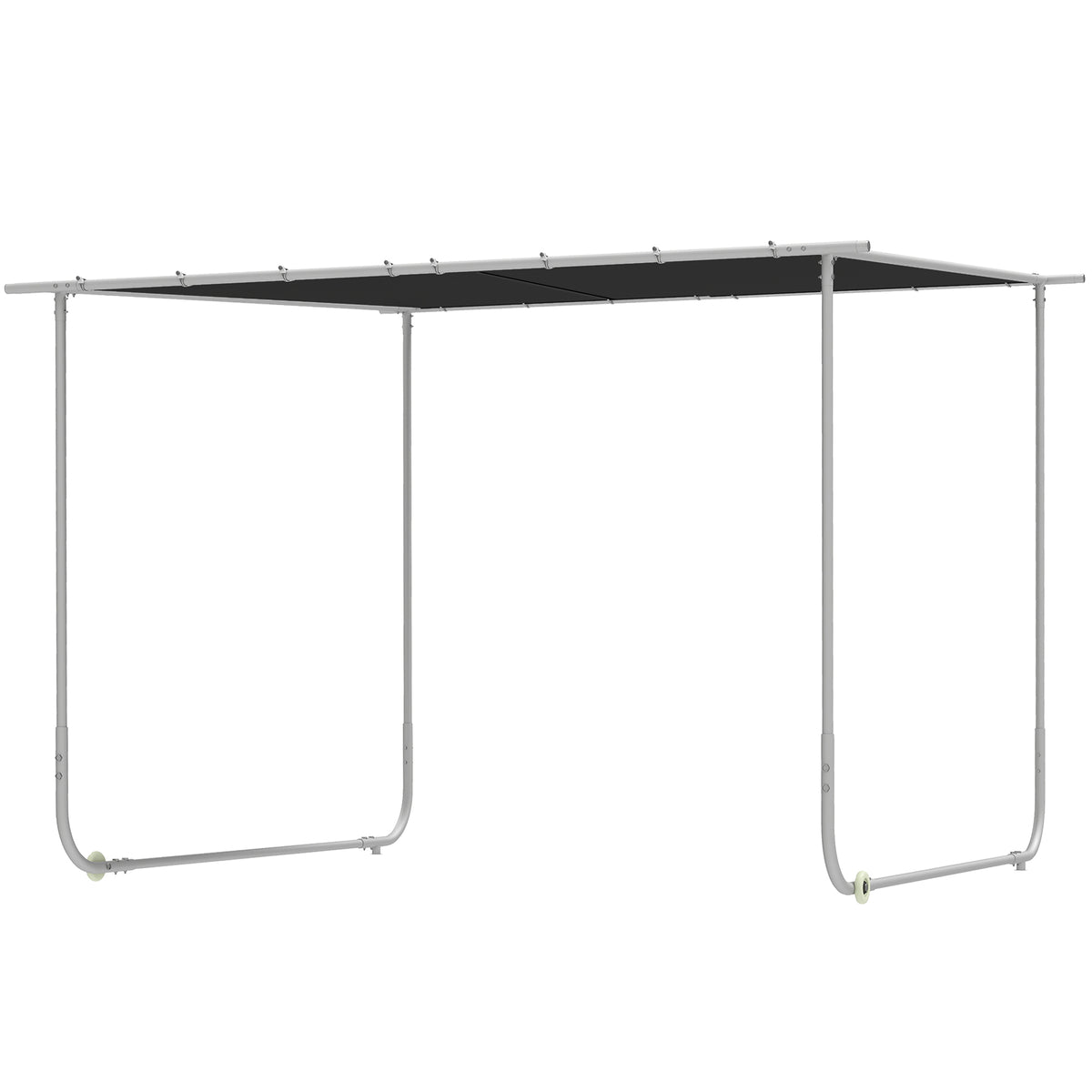 3 x 3(m) Mobile Pergola Kit, Portable Garden Gazebo with Wheels, Sandbags, Steel Frame, UV-Resistant