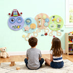 Caterpillar Busy Board with 7 Activities, for Nursery, Playroom, Home, for 3+ Years