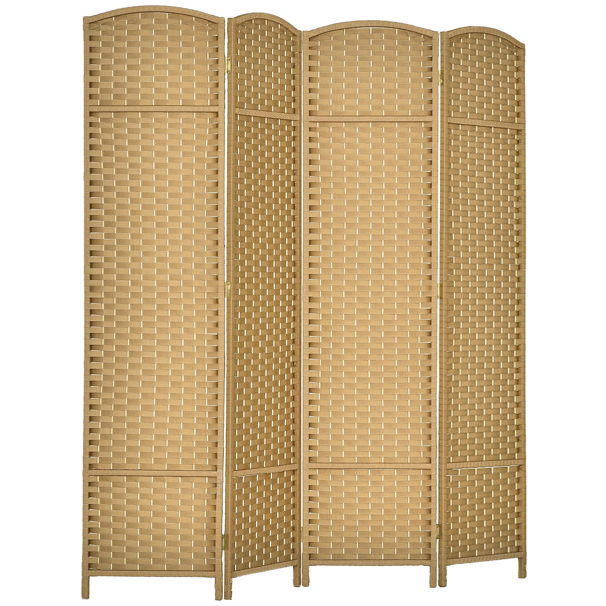4-teiliger Raumtrenner, Faltbarer Sichtschutz, Sichtschutzwand f¨¹r Wohnzimmer, Schlafzimmer, Homeoffice, Natur