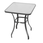  Gartentisch Bistrotisch Glastisch Hartglas+Metall Schwarz L68,5xB68,5xH84cm