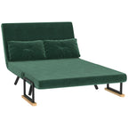 Schlafsofa 4 in 1 mit Schlaffunktion Samtoptik 183x98,5cm Grün