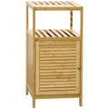 Badezimmerschrank Badregal, Bambus, 1Ablage, 1 Schrank, 33 cm x36.5 cm x67 cm, Natur