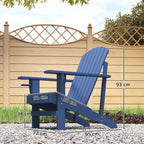 Andirondack-Gartenstuhl Gartenstuhl Liegestuhl, verstellbare Rückenlehne, 72B x 95T x 93H cm, Blau
