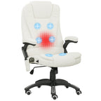 Ergonomischer Schreibtischstuhl mit Massagefunktion, 68 x 72 x 110¨C120 cm, Cremewei?