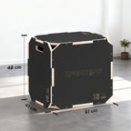 Non-Slip Plyo Box, Corner-free Wooden Jump Box, 41 x 51 x 48 cm