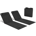 Strandliege Sonnenliege Gartenliege, klappbar, verstellbare R¨¹cklehne, Seitentasche, 48 cm x 134 cm x 33-43 cm, Schwarz