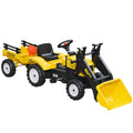 Kids Pedal Go Kart Excavator-Yellow