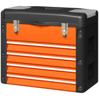 4 Drawers Large Toolbox - Orange