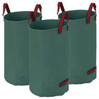 Gartensack 3x120L wasserdicht Gartenabfallsack mit Griffe, stabil Laubsack UV Schutz Gr¨¹n