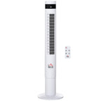 Turmventilator, Standventilator mit 3 Belüftungsstufen, Fernbedienung, 50W Ventilator mit 12H Timer, LCD-Anzeige, 85° Oszillation, für Schlafzimmer, Weiß