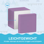 Softbausteine, 12 Würfel á 20 x 20 x 20 cm, pflegeleicht, kindersicher, für 1-3 Jahre, Kunstleder