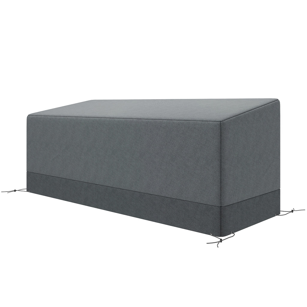 Schutzhülle für Gartenmöbel Winterfest Wasserdicht Abdeckung Anti-UV 600D Oxford Gewebe 190,5 x 72 x 76cm Hellgrau